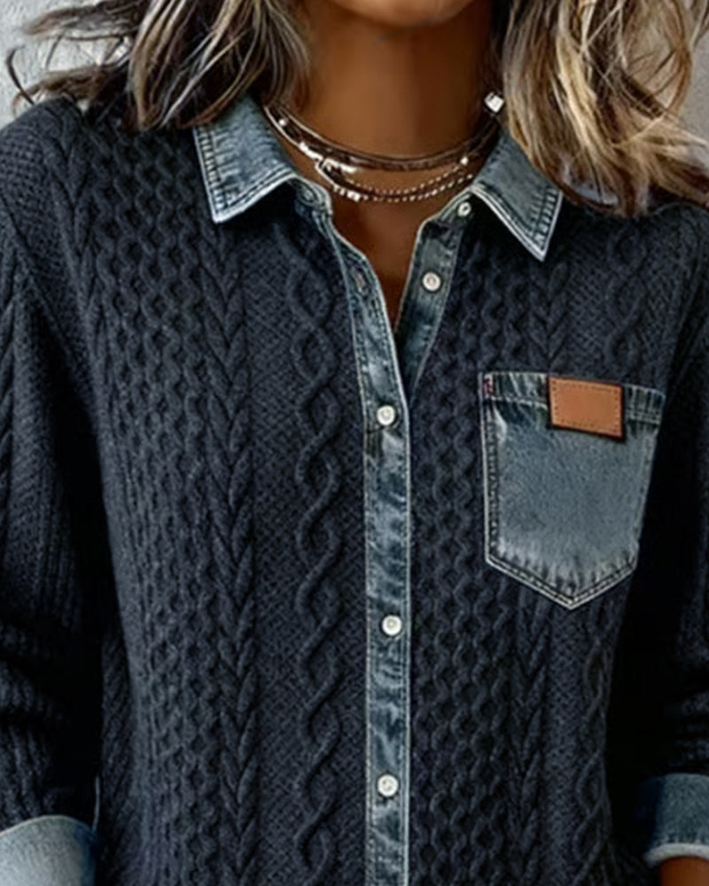 Blusa Slim Fit da Donna – Con Bottoni, Adatta per Uso Casual e Lavorativo