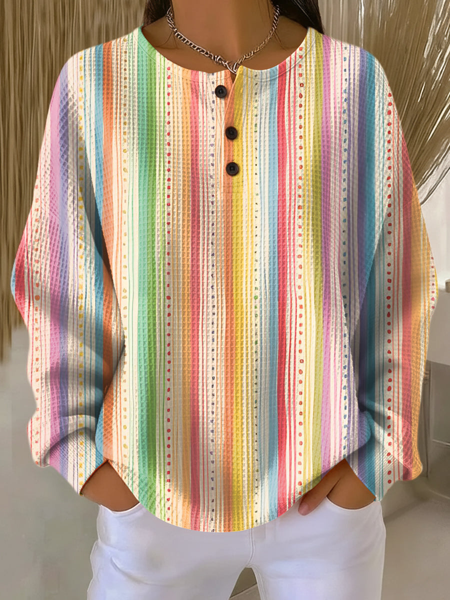 Maglione Donna in Tessuto a Nido d'Ape Doppio Lavorato a Maglia