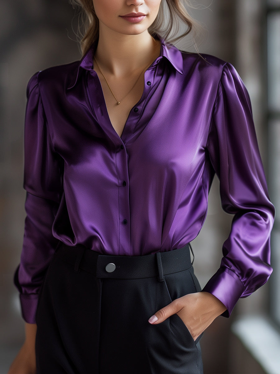 Blusa Donna Sottile – Con Maniche Lunghe, Adatta per Lavoro e Uso Quotidiano