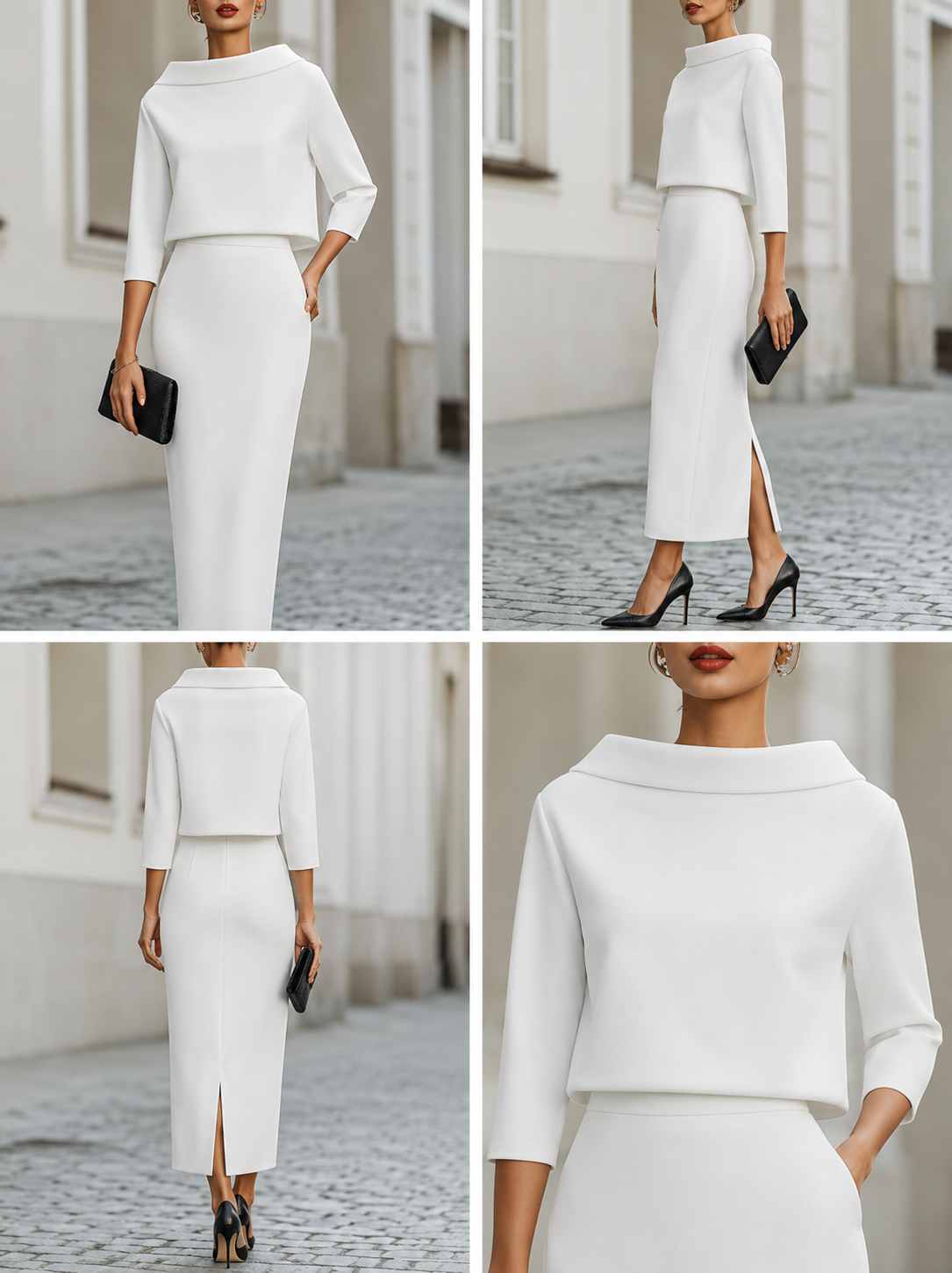 Abito Midi Scollo V – Adatto per Occasioni Casual e Festive