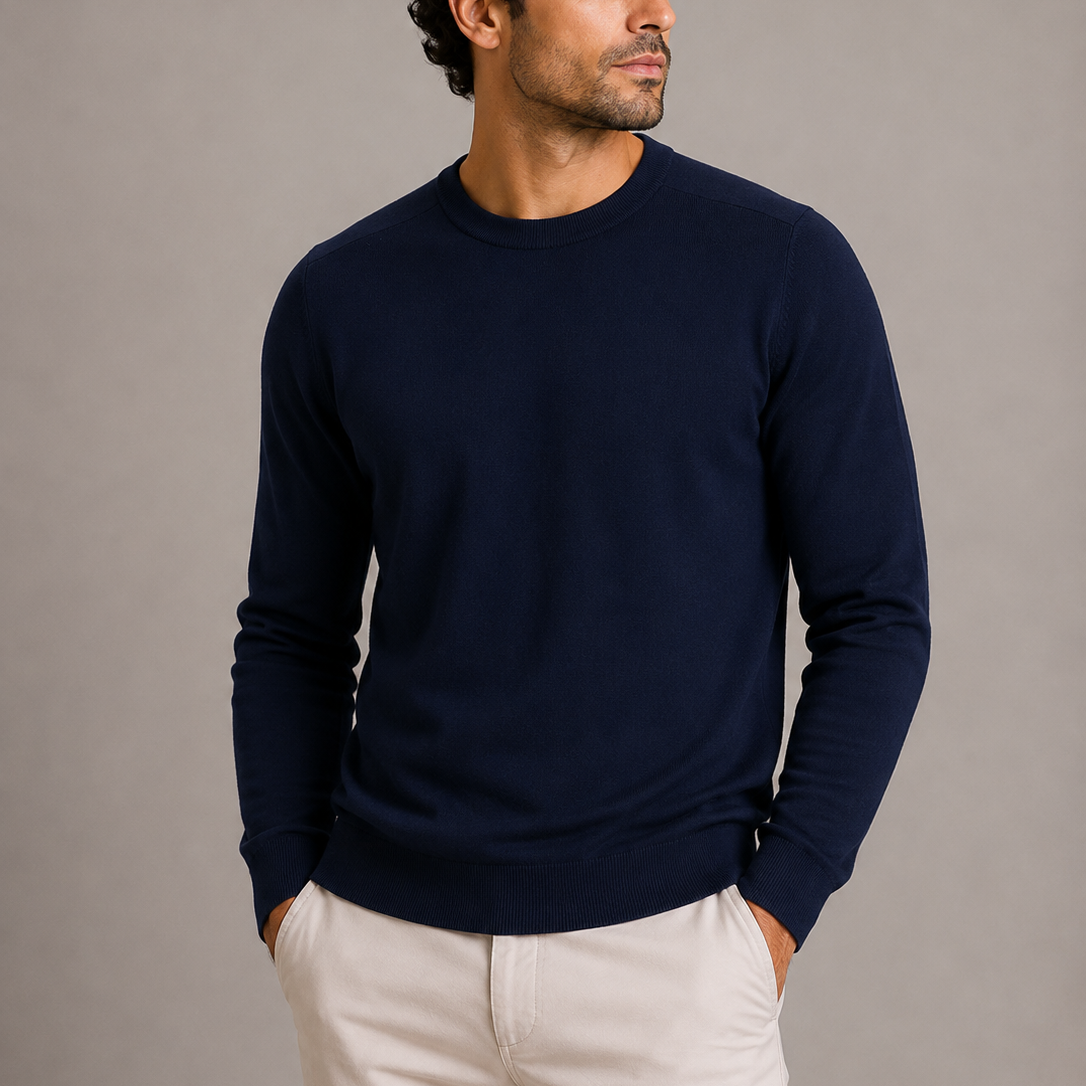 Maglione Uomo Girocollo in Maglia Fine