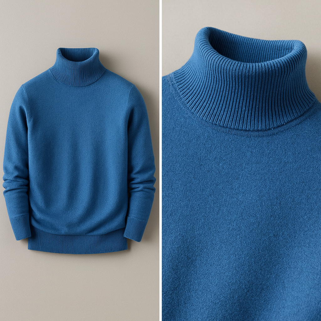 Maglione Femminile Scollo Alto – Adatto per Primavera e Autunno, Con Collo Alto e Maniche Lunghe