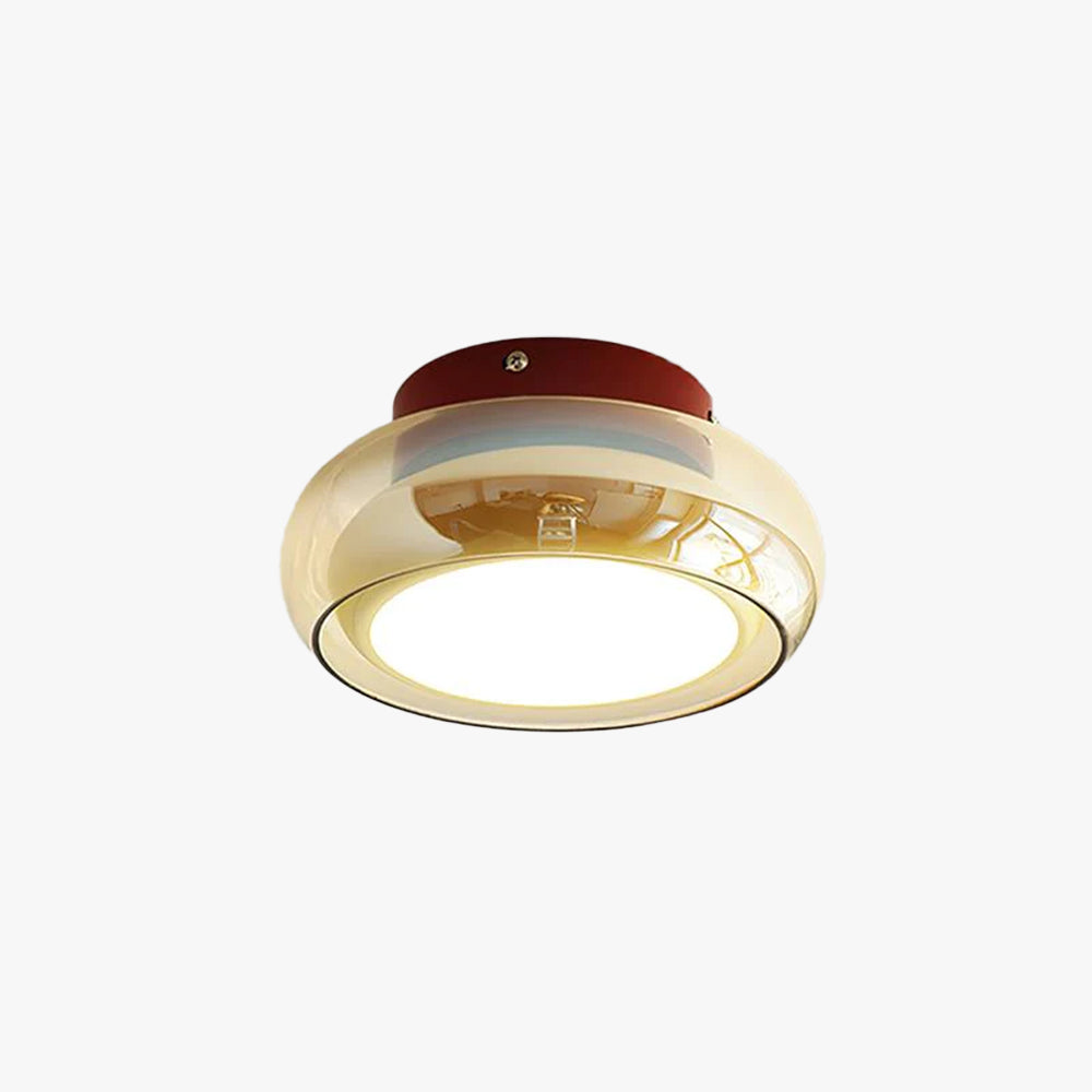 Plafoniera da Soffitto in Vetro Stile Retrò con LED Integrato