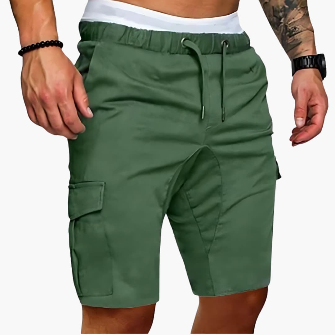 Bermuda Cargo Uomo con Coulisse e Tasche Multiple