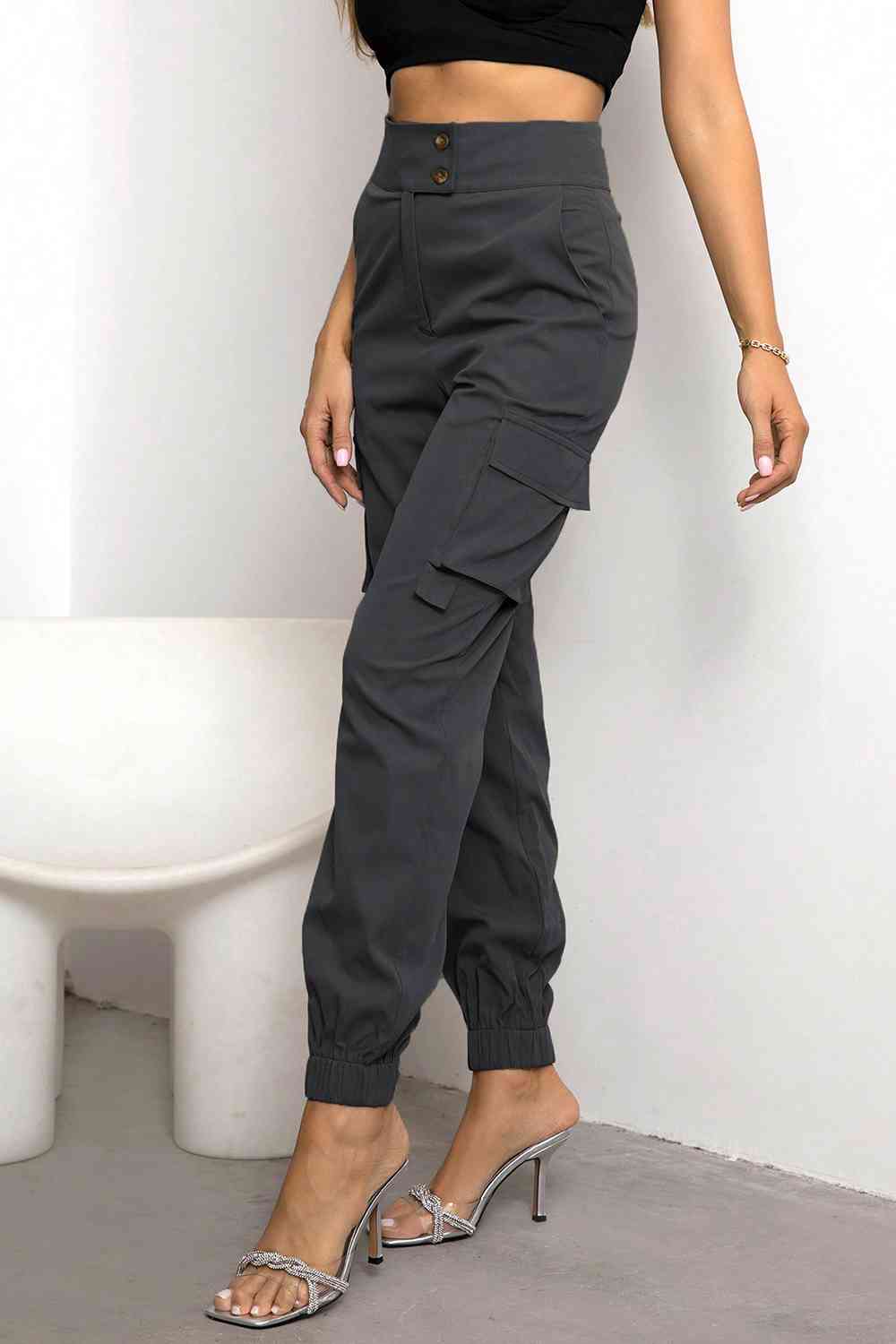 Pantaloni Slim Fit Donna – Stile Cargo con Tasche per Uso Casual