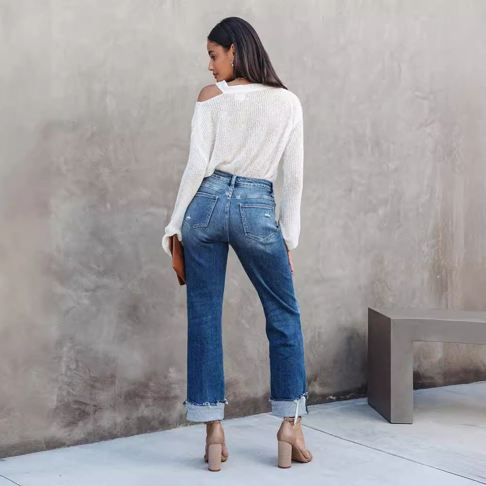Donna - Jeans svasati a vita alta