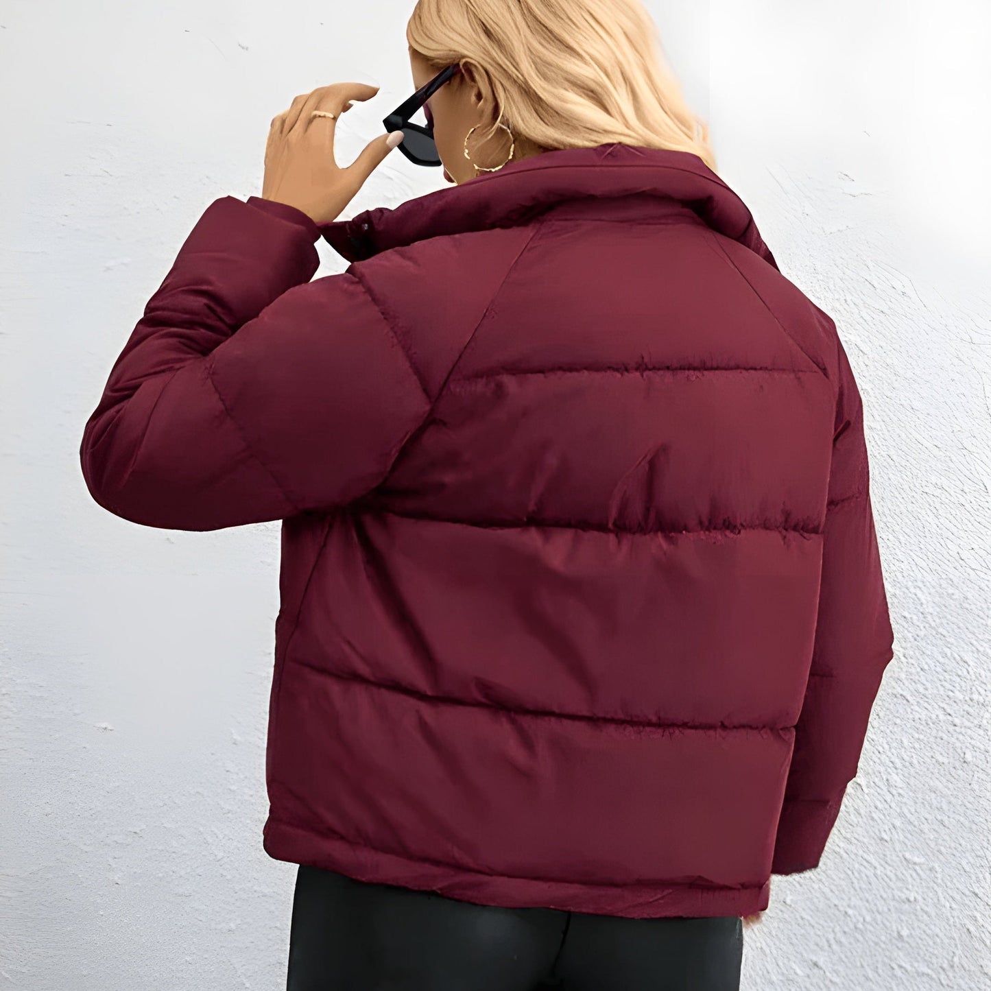 Donna - Giacca Puffer - Calda zip a collo alto
