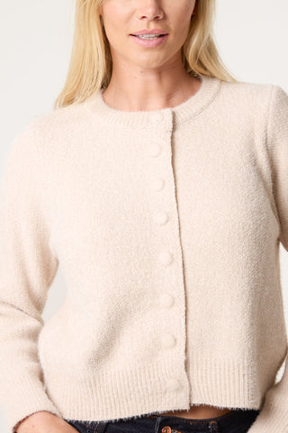 Cardigan Donna in Maglia Morbida Effetto Texture