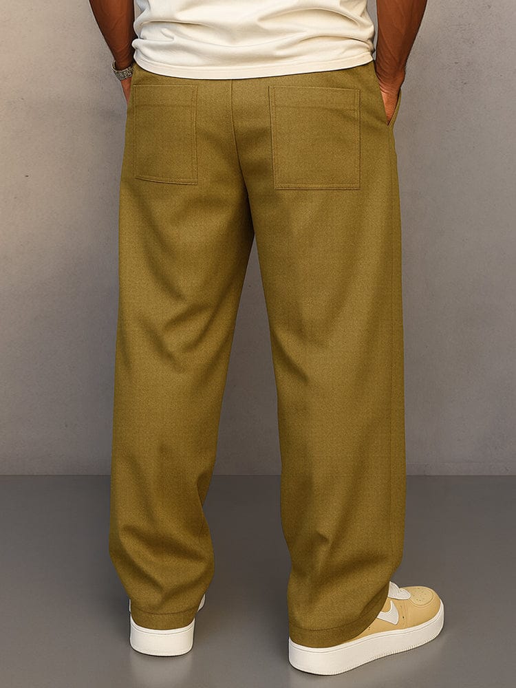 Pantaloni Slim Fit da Uomo – Con Zip e Vita Elastica, Adatti per Lavoro e Tempo Libero