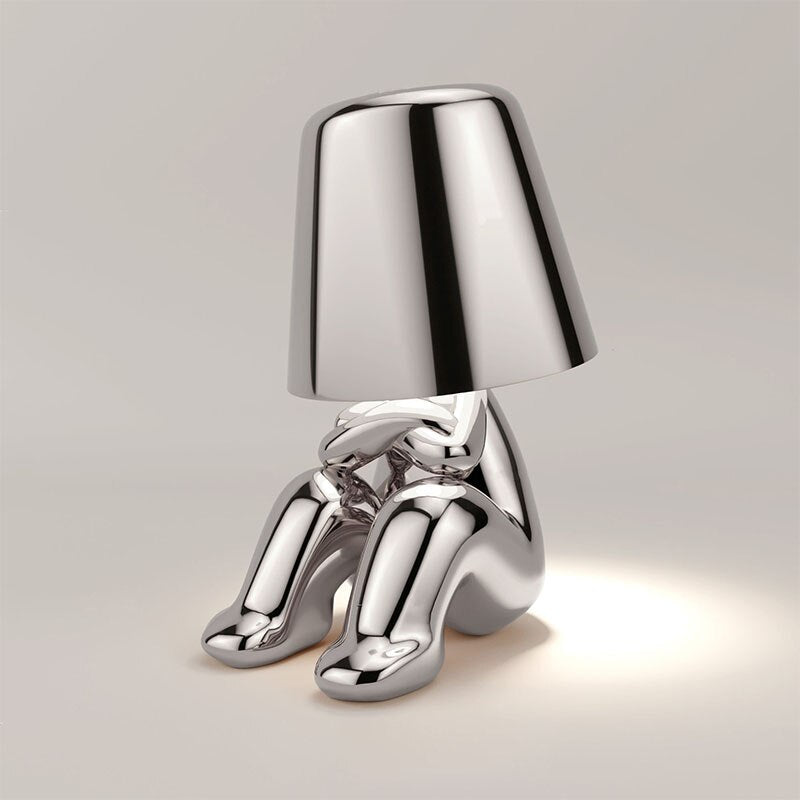 Lampada da Tavolo a Statuetta con Luce Soffusa Dimmerabile