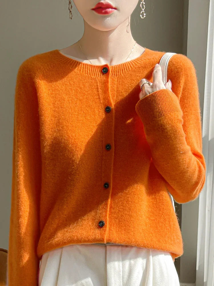 Cardigan Donna in Maglia Fine - Cotone Morbido Leggero