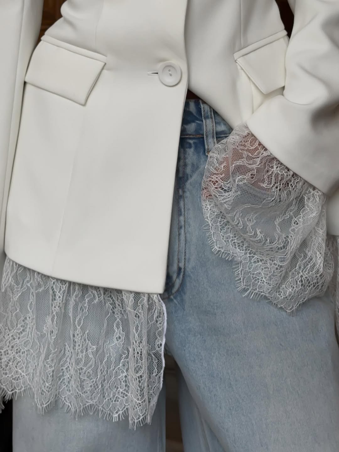 Blazer Donna in Pizzo, Vestibilità Regular