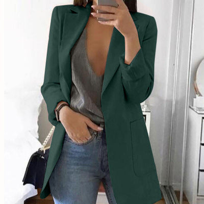 Blazer Donna Collo a Revers Maniche Lunghe - Taglio Sartoriale
