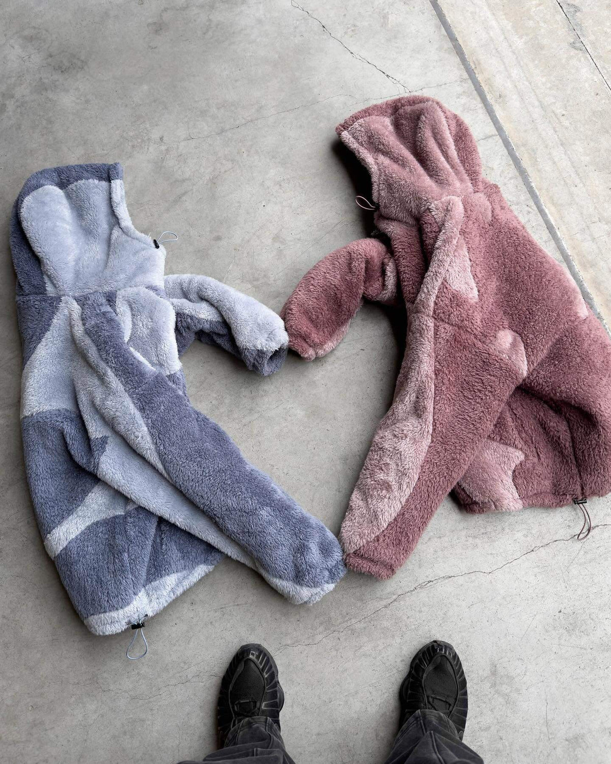 Giacca Uomo in Pile con Cappuccio e Zip Color Block
