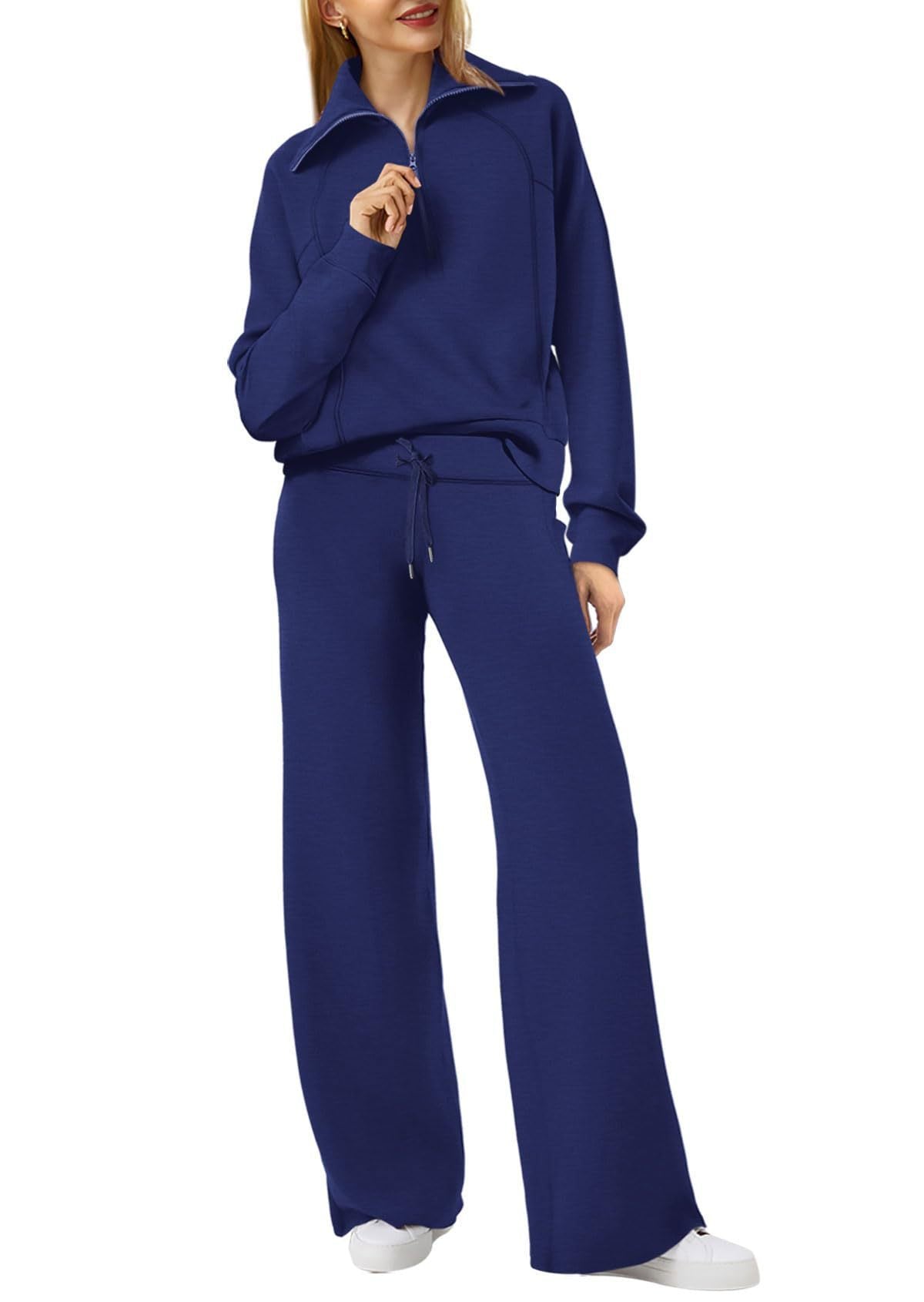 Set Loungewear Comfort Unisex - Felpa Mezza Zip e Pantaloni Dritti