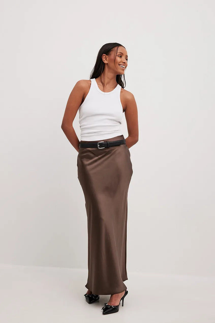 Gonna Midi a Vita Alta per Donne – Adatta per Occasioni Casual e Diverse