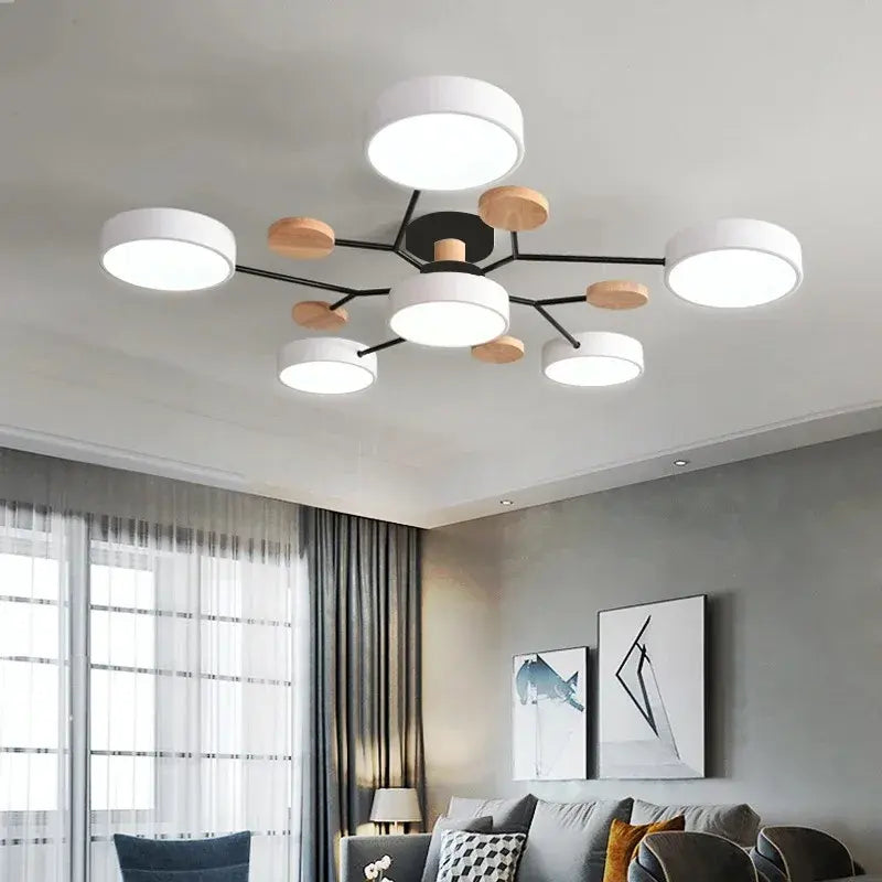 Lampadario Scandinavo Multi-Braccio con LED Integrato