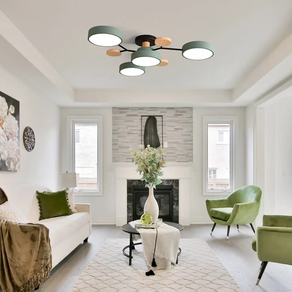 Lampadario da Soffitto Rotondo in Ferro con LED - Design Moderno