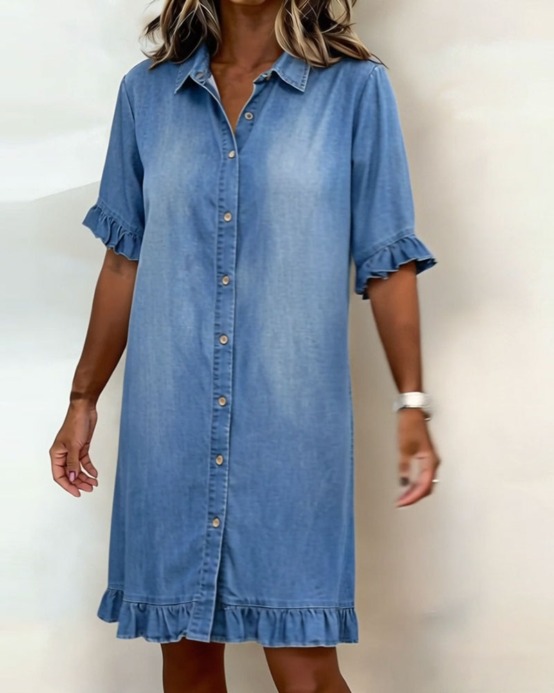 Abito Donna Scollo V – Casual con Rouches, Adatto per Primavera e Estate