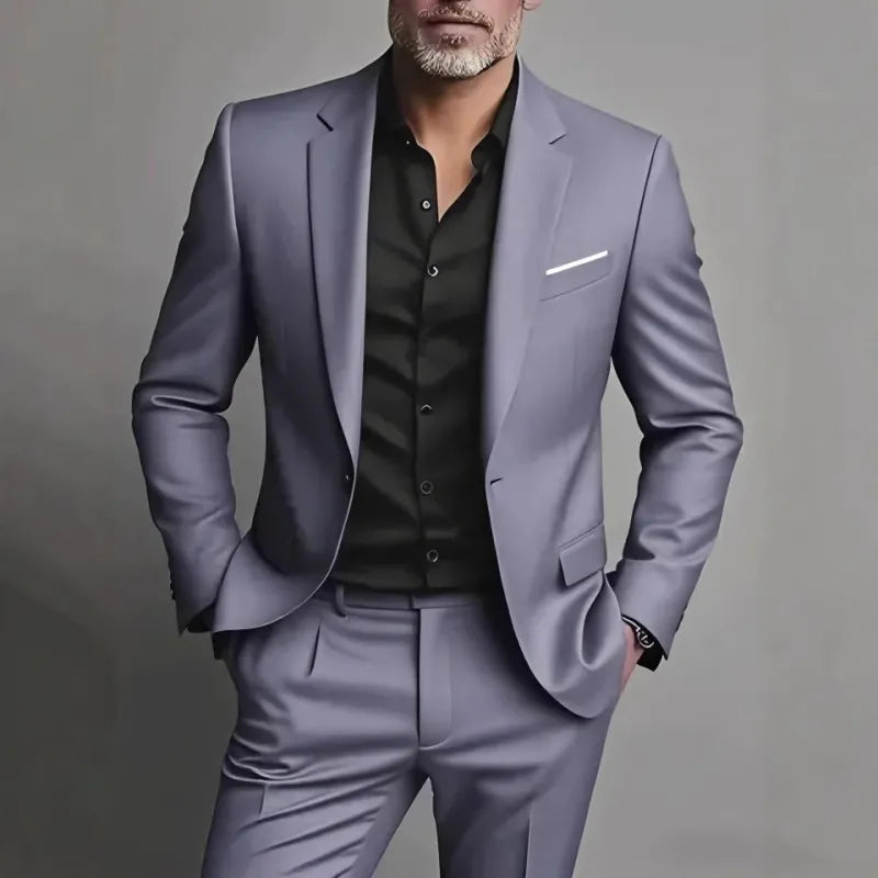 Completo Uomo Elegante Slim Fit – Giacca e Pantaloni Business Casual