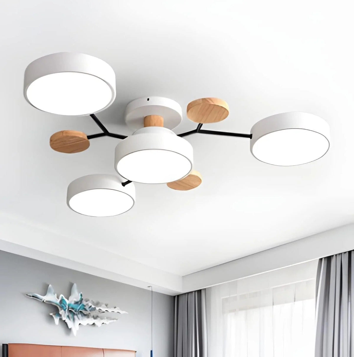 Lampadario da Soffitto Rotondo in Ferro con LED - Design Moderno
