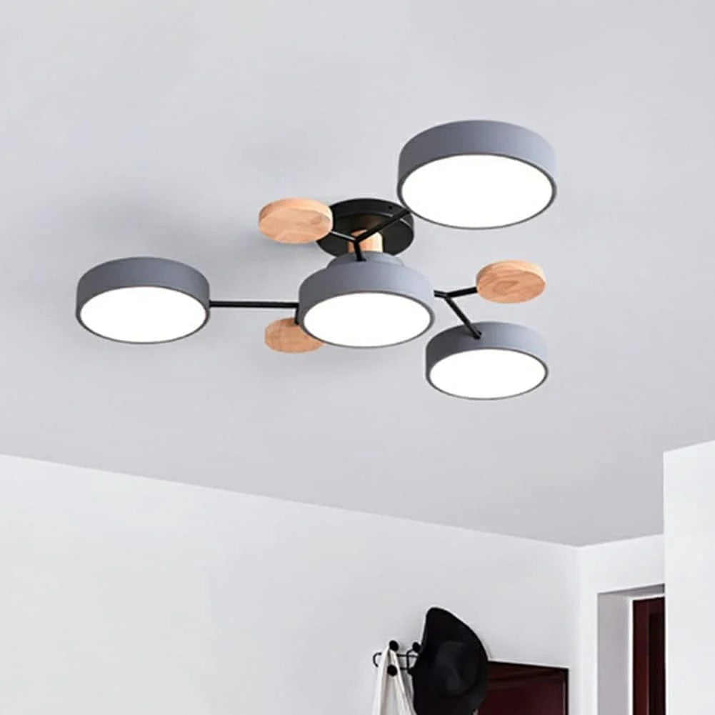 Lampadario da Soffitto Rotondo in Ferro con LED - Design Moderno