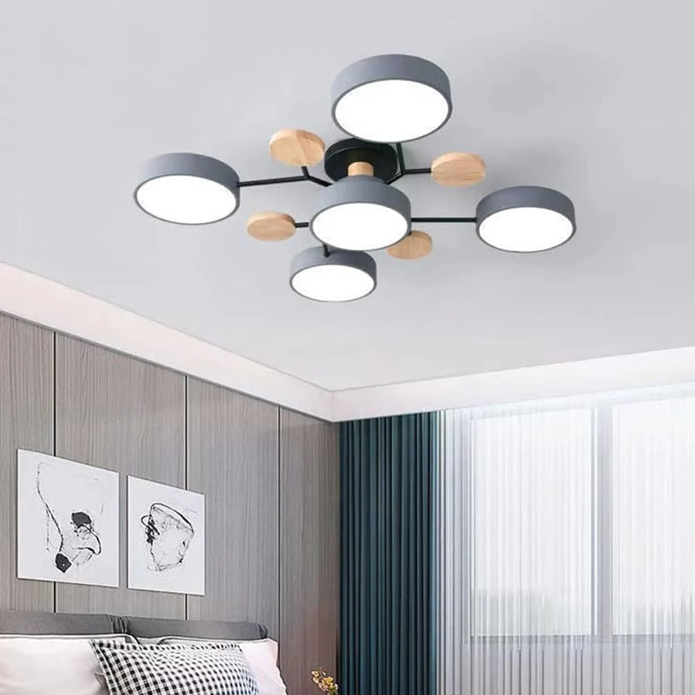Lampadario da Soffitto Rotondo in Ferro con LED - Design Moderno