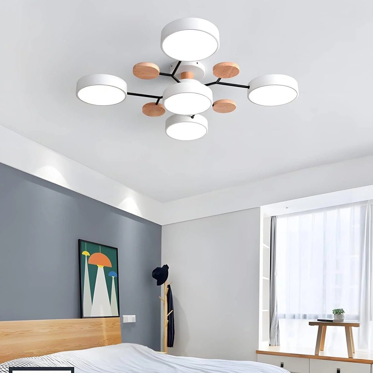 Lampadario da Soffitto Rotondo in Ferro con LED - Design Moderno