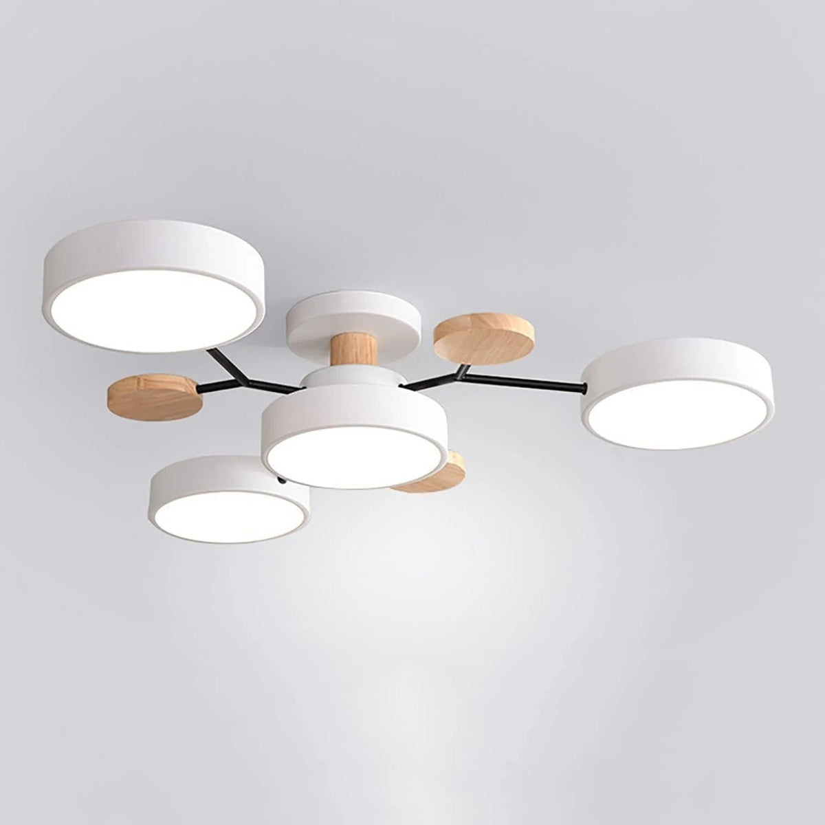 Lampadario da Soffitto Rotondo in Ferro con LED - Design Moderno
