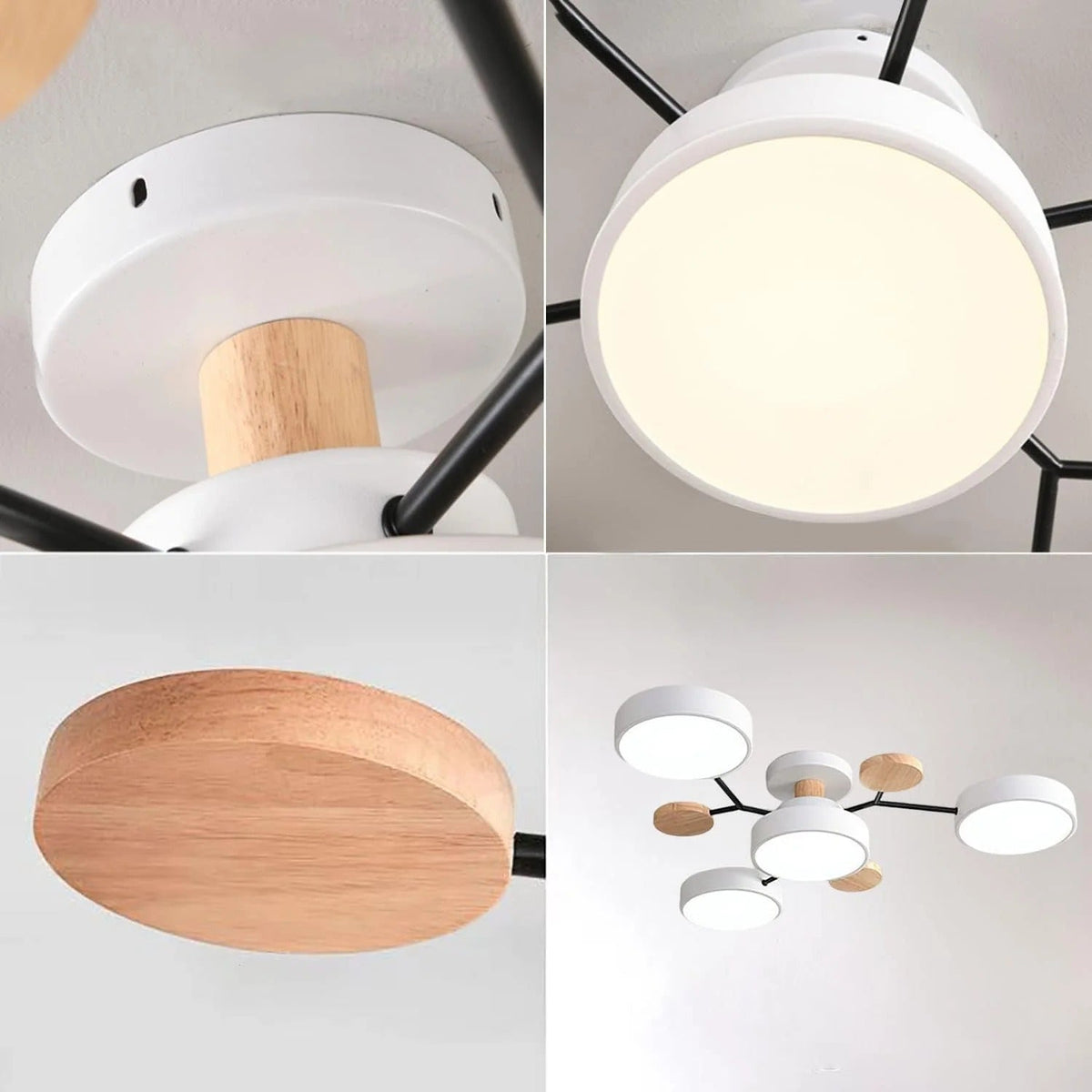 Lampadario da Soffitto Rotondo in Ferro con LED - Design Moderno