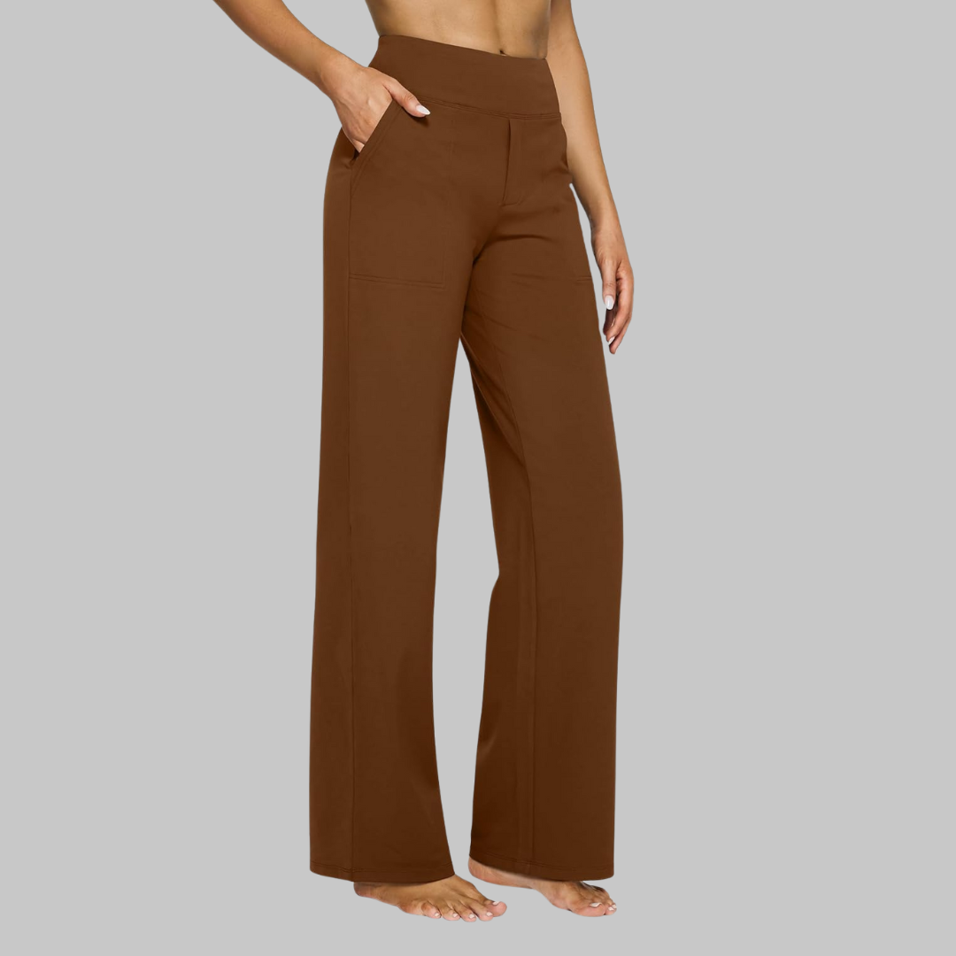 Pantaloni Donna Elasticizzati Vita Alta Comfort Fit