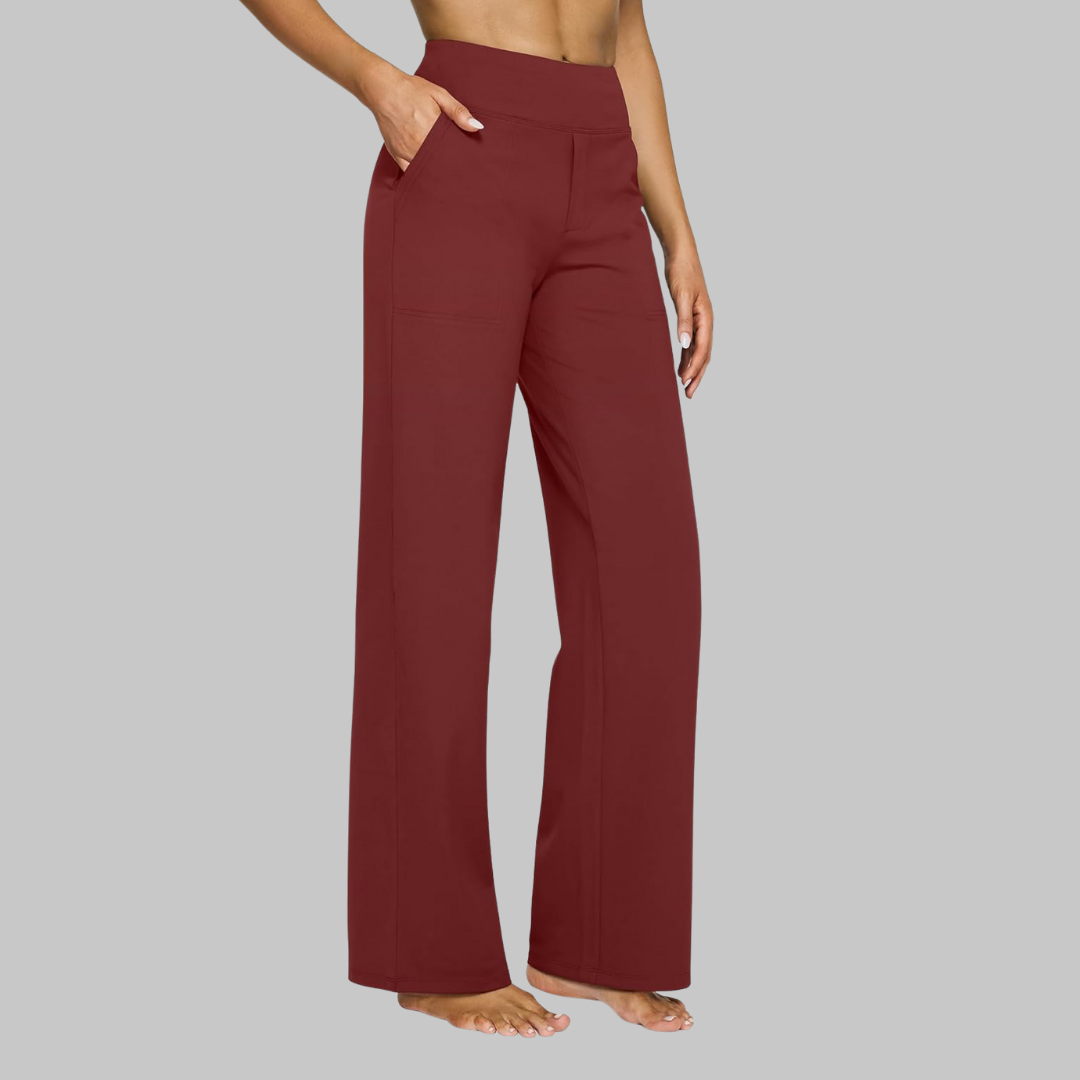 Pantaloni Donna Elasticizzati Vita Alta Comfort Fit