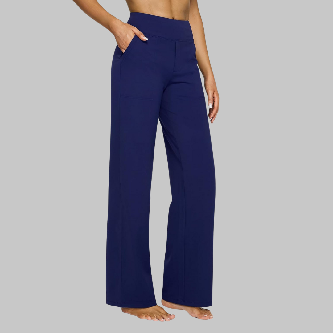 Pantaloni Donna Elasticizzati Vita Alta Comfort Fit
