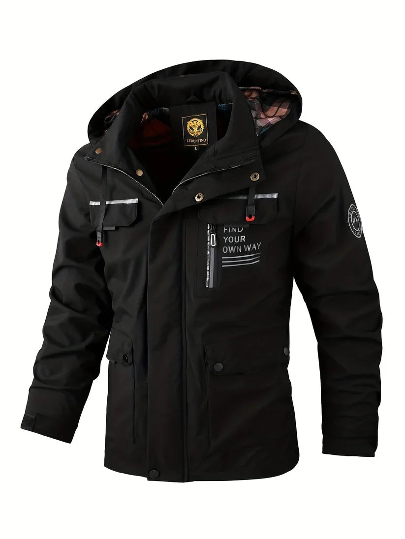 Giacca Invernale Uomo Impermeabile con Cappuccio