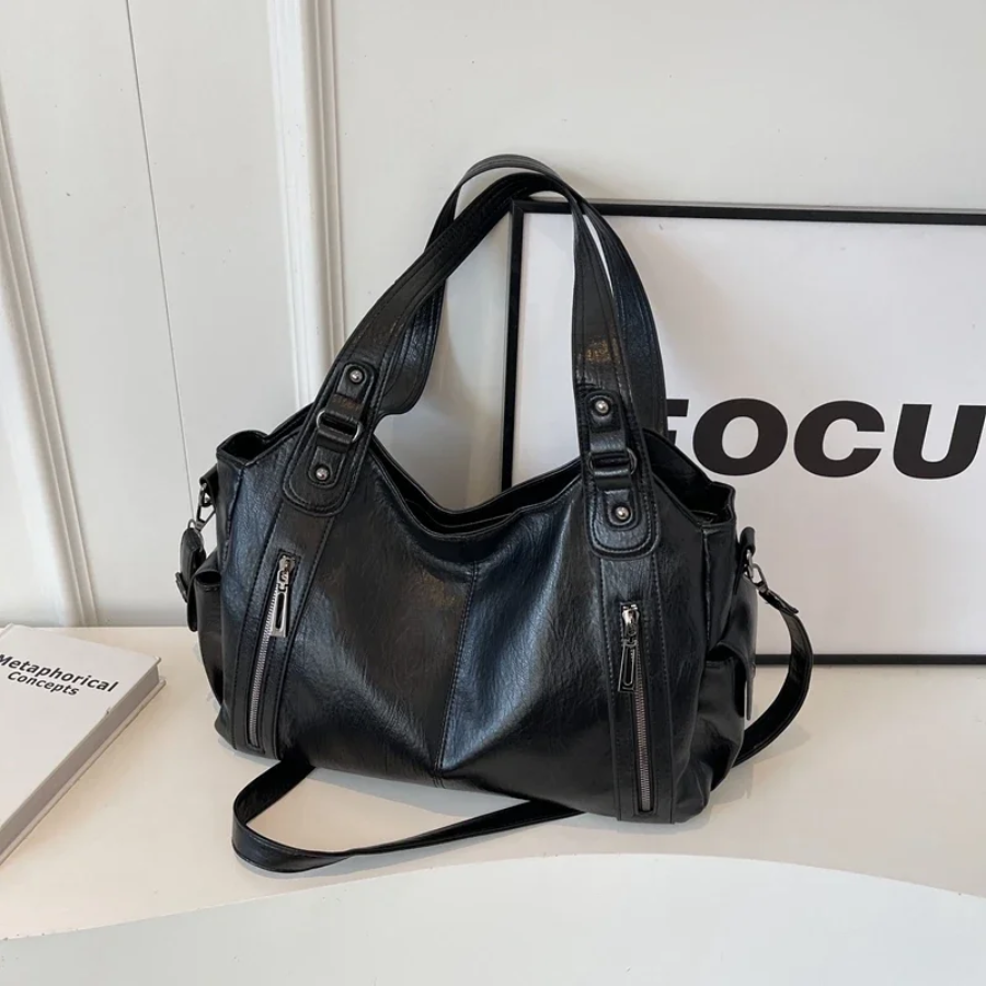 Borsa a Spalla Donna in Ecopelle - Design Multitasca