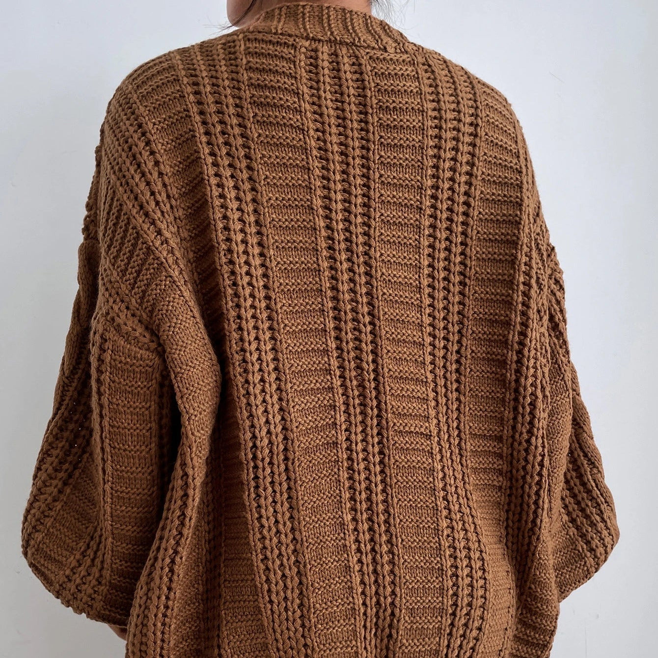 Donna - Cardigan in maglia a cavi - Maglieria accogliente