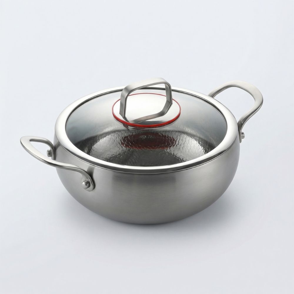 Casseruola in Titanio Antiaderente - Pentola da Cucina Professionale