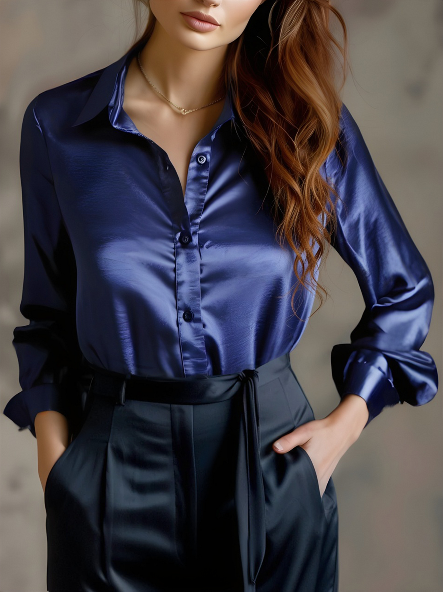 Blusa Donna Sottile – Con Maniche Lunghe, Adatta per Lavoro e Uso Quotidiano