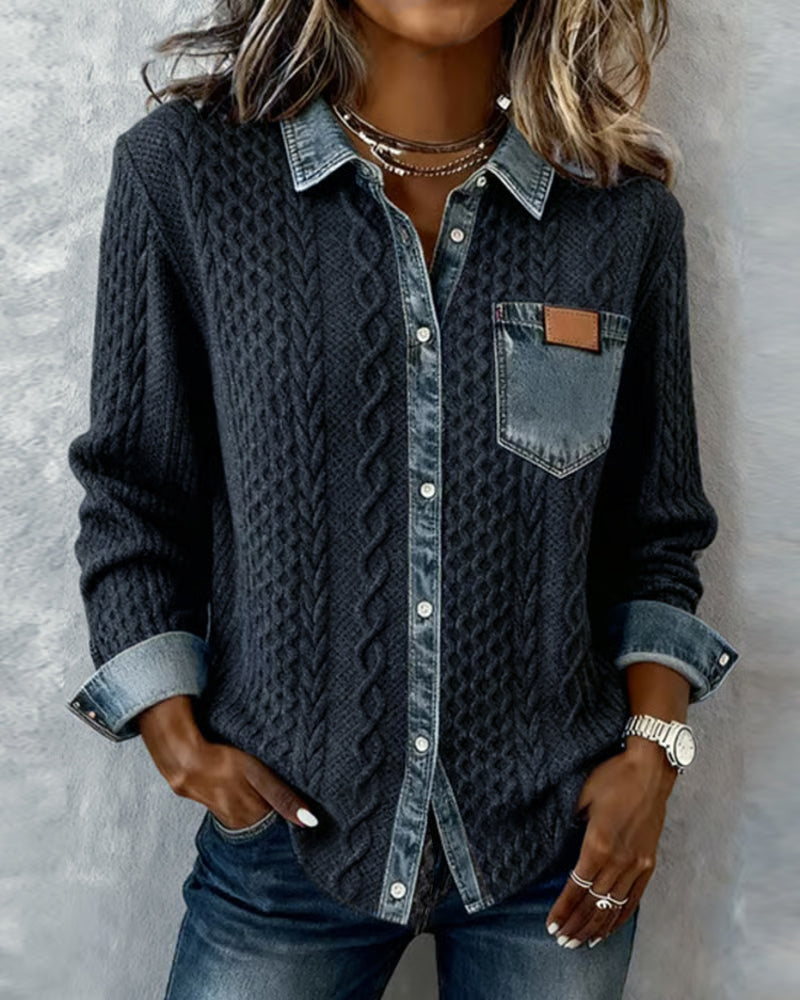 Blusa Slim Fit da Donna – Con Bottoni, Adatta per Uso Casual e Lavorativo