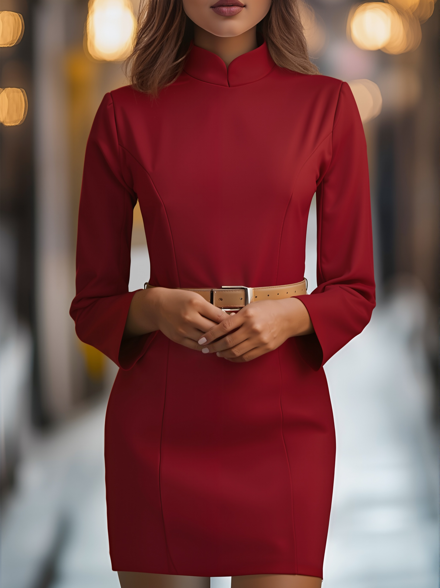 Abito A-line da Donna – Con Cintura, Adatto per Primavera e Estate