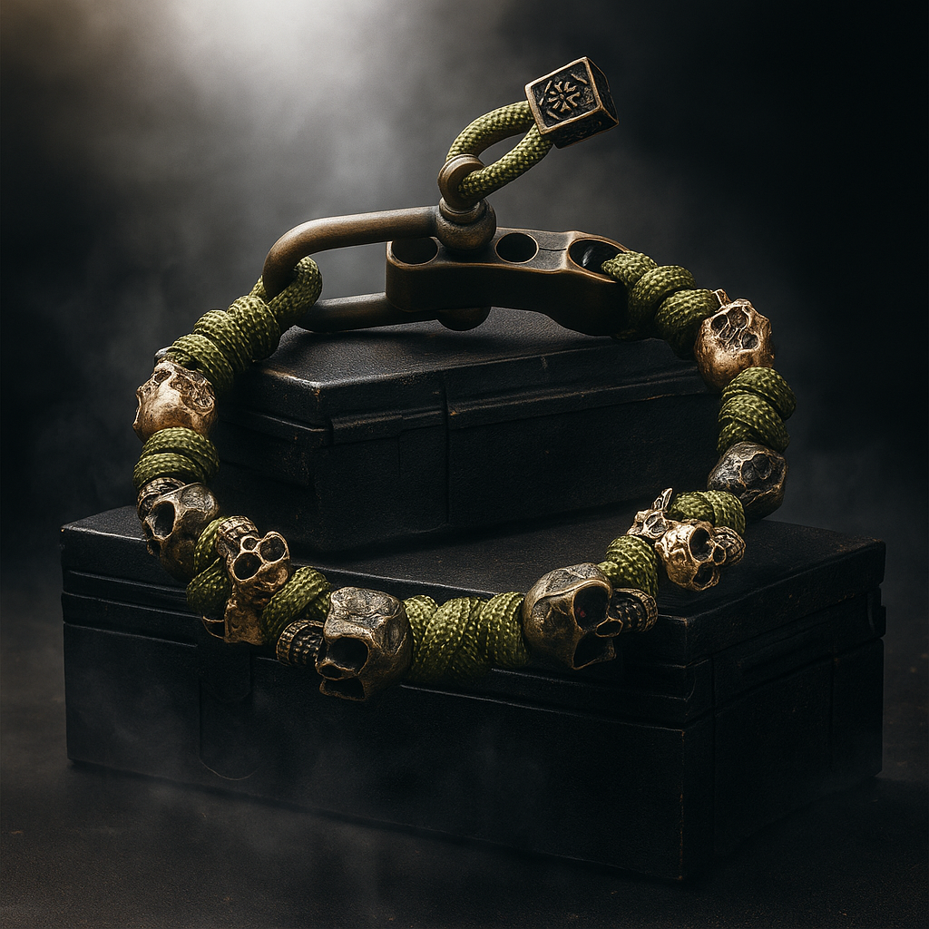 Bracciale Teschi Unisex in Lega Regolabile