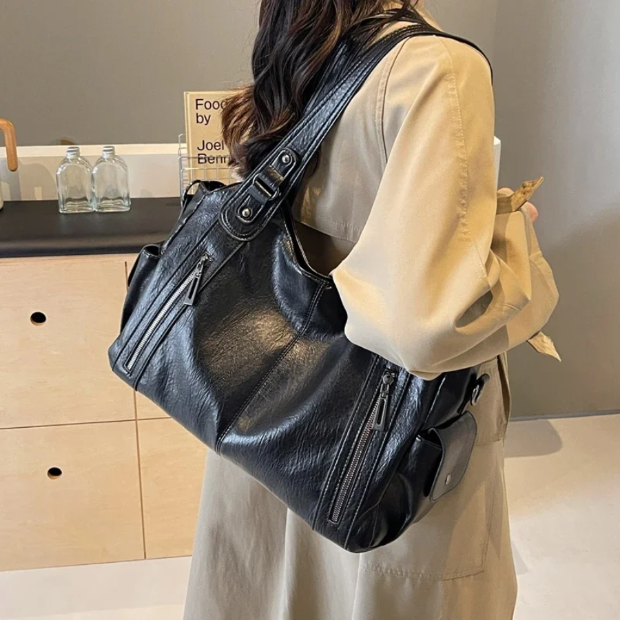 Borsa a Spalla Donna in Ecopelle - Design Multitasca