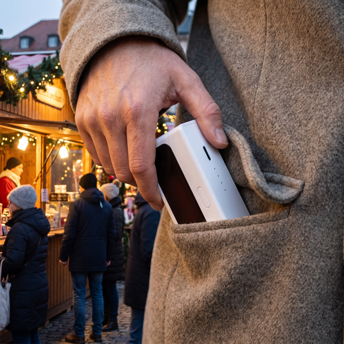 Scaldamani Elettrico in Alluminio Set da 2, 6000 mAh Riscaldamento Bilaterale