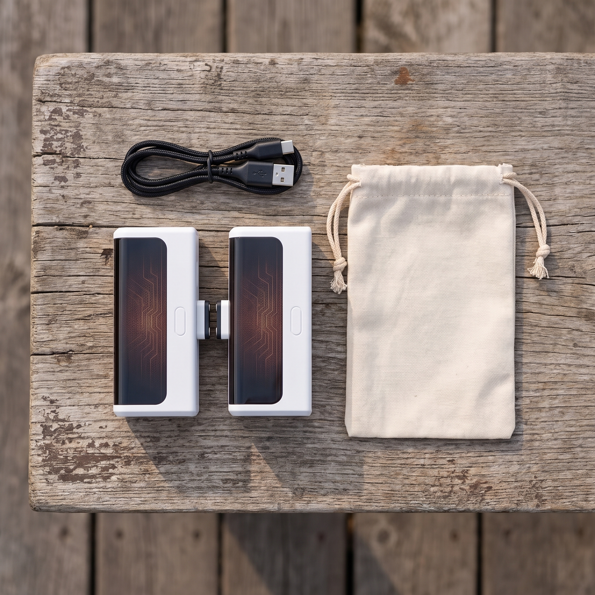 Scaldamani Elettrico in Alluminio Set da 2, 6000 mAh Riscaldamento Bilaterale