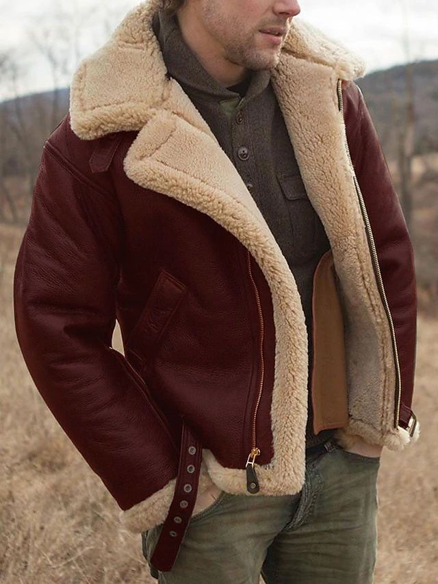 Giacca in Pile Uomo Casual - Giubbotto Invernale Girocollo