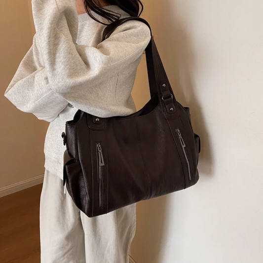 Borsa a Spalla Donna in Ecopelle - Design Multitasca