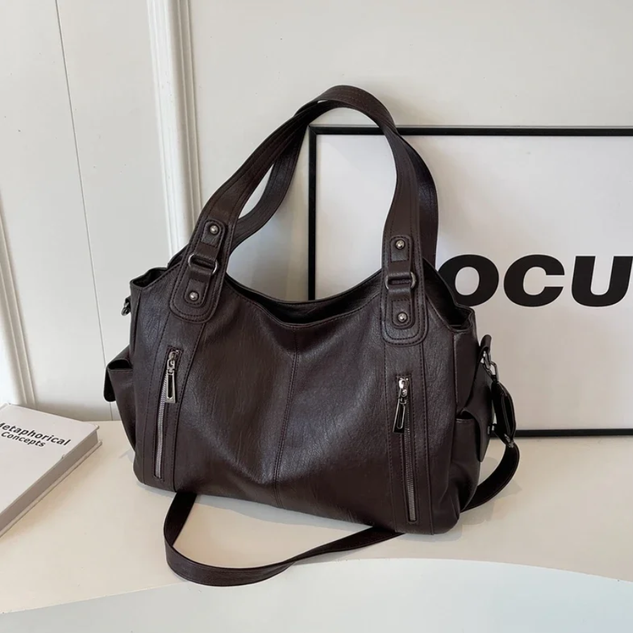 Borsa a Spalla Donna in Ecopelle - Design Multitasca