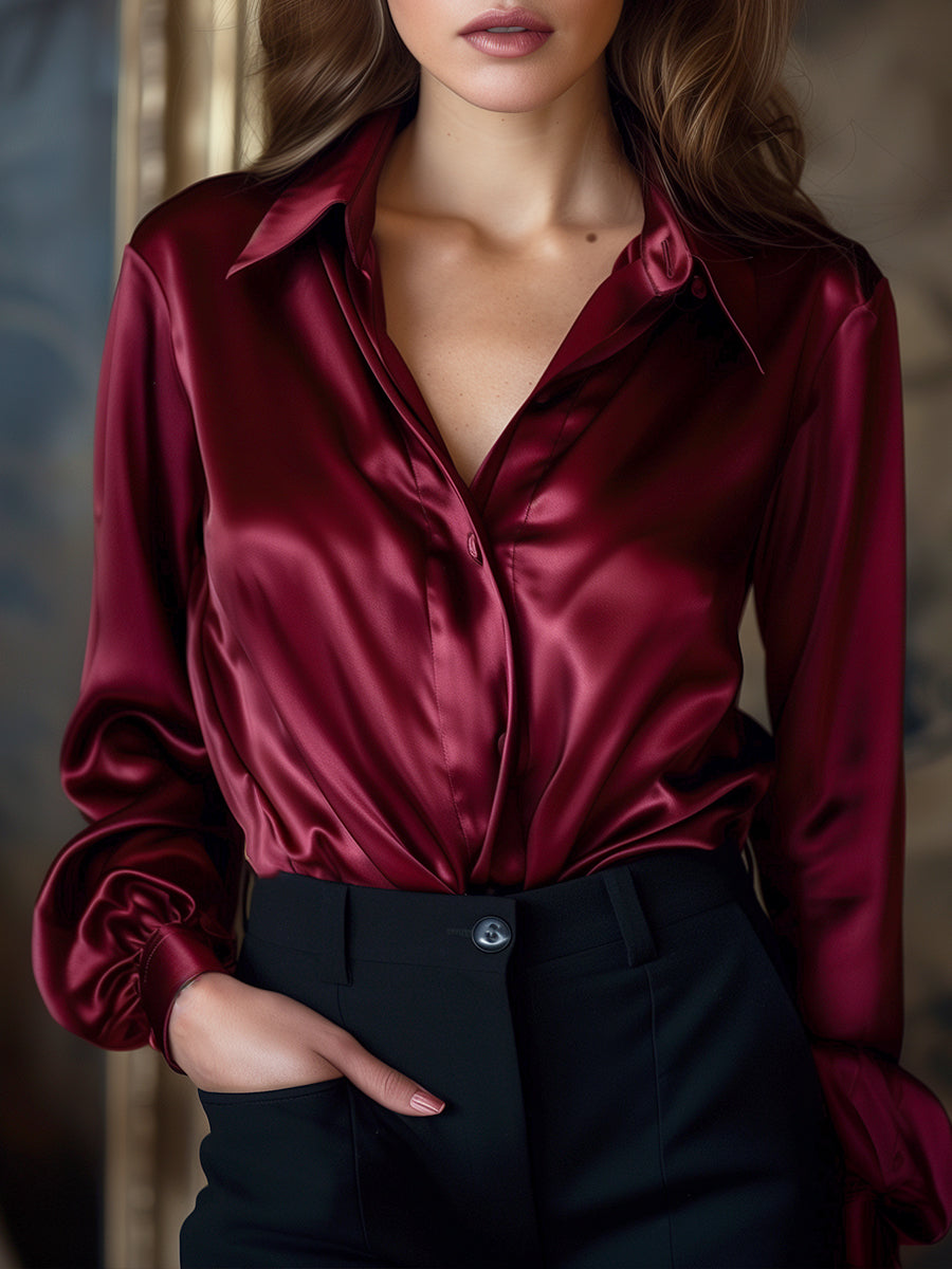Blusa Donna Sottile – Con Maniche Lunghe, Adatta per Lavoro e Uso Quotidiano