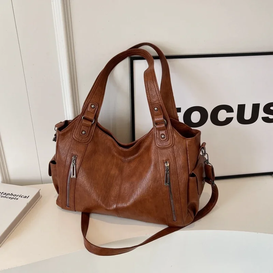 Borsa a Spalla Donna in Ecopelle - Design Multitasca