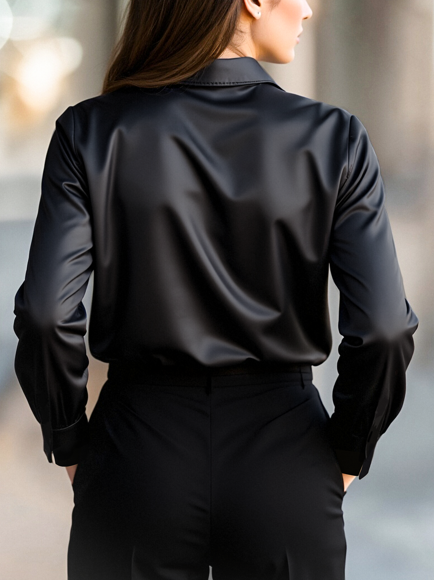 Blusa Donna Sottile – Con Maniche Lunghe, Adatta per Lavoro e Uso Quotidiano